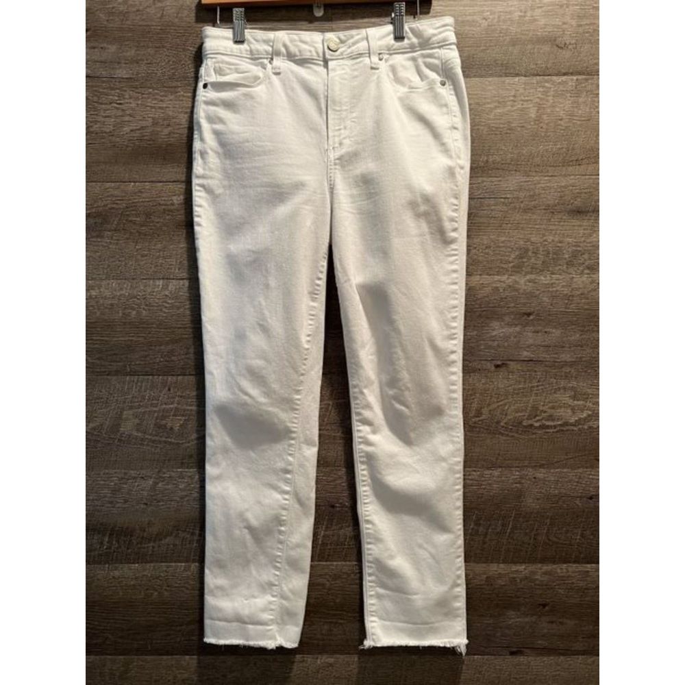 Paige Hoxton Slim White Stretch Jeans Size 30